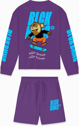 Black Bananas Black Bananas Kinderen Keep flying Twin Set, Paars