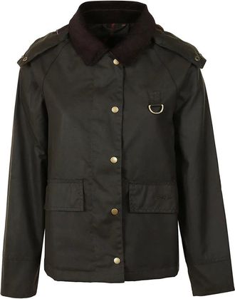 Barbour Jassen, Dames, Groen, XS, Katoen, Waterdichte Katoenen Jas Olijfgroen