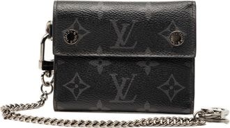 Louis Vuitton Monogram Eclipse Black Pvc Wallet (Tri-Fold) (Pre-Owned)