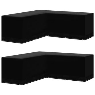 vidaXL Cubierta De Muebles De Jard&iacute;n Forma L 12 Ojales 250x250x90 Cm Vidaxl