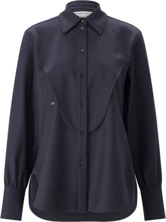 Victoria Beckham Shirts - Dames - Overhemden - Blauw - L - Overhemden