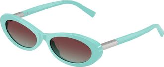 Tiffany & Co. Dames, Accessoires, Blauw, Maat: 56 MM Polyamide