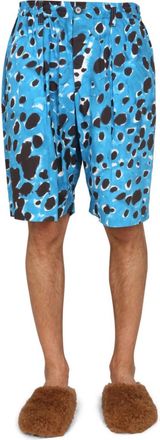 Marni Light Blue Printed Shorts