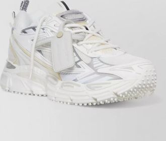Off-white printed low-top sneakers