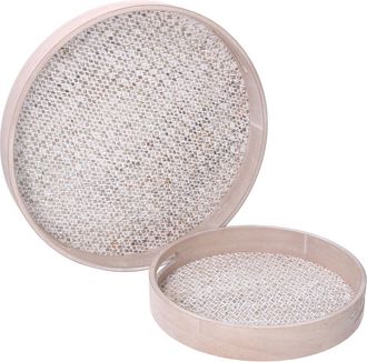 Vacchetti Bandeja De Madera Redonda Natural 1-2 Cm&oslash;40h5