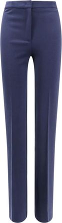 Pinko Blauwe Flared Broek Made in Italy - Dames - Slim Fit Broeken - Blauw - 2XS - Broeken