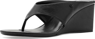 Calvin Klein Marchela Womens Wedge Shoes Black : 9.5 M, Faux Leather