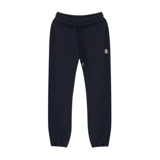 Moncler Cuffed Joggers - female - Moncler - Sweatpants - Blue - L - Trousers