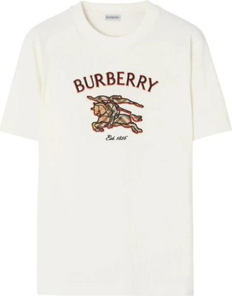 Burberry Ryan T-Shirt - Heren - T-shirts - Wit - 2XL - Katoen - Tops