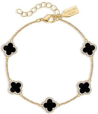 Electric Picks Mini Black Icon Clover Bracelet at Nordstrom