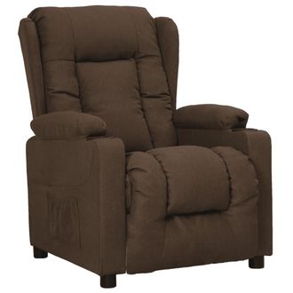 vidaXL Sill&oacute;n Reclinable De Tela Marr&oacute;n Vidaxl