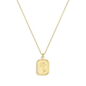 Set & Stones Audrey Birth Flower Necklace in Gold /March at Nordstrom
