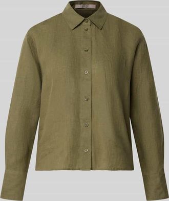 Christian Berg Regular Fit Hemdbluse aus reinen Leinen in Gruen, Gr&ouml;&szlig;e 38