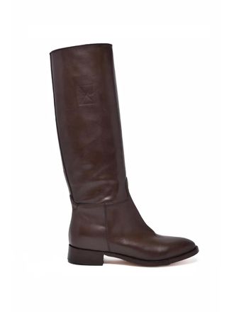 &Acirc;m&egrave; Brown Leather Sonja Boots