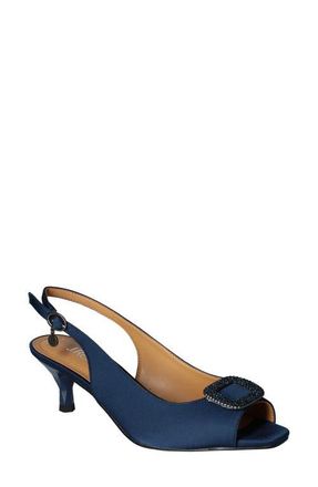 J. Rene&eacute; J.Ren&eacute;e Madeleina Slingback Sandal in Navy at Nordstrom, Size 9