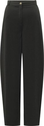 Elisabetta Franchi Wijde broek - Dames - Wijde Broeken - Zwart - S - Broeken