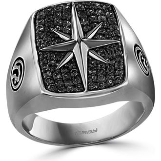 Effy Sterling Silver Black Spinel Ring at Nordstrom Rack, Size 10