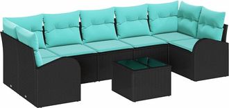 vidaXL Conjunto De Sof&aacute; De Jard&iacute;n 8 Uds. 7-n&uacute;mero De Plazas Vidaxl
