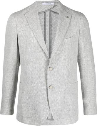 Tagliatore Herenkleding Jas Lichtgrijs Noos - Heren - Blazers - Grijs - 2XL - Katoen - Jassen
