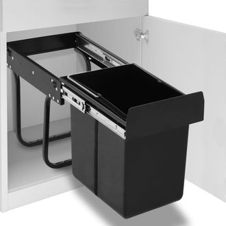 vidaXL Vidaxl - Cubo De Basura Extra&iacute;ble En Armario De Cocina Cierre Suave 20 L