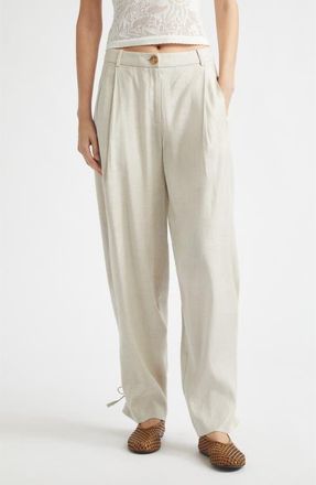 Toccin Elowen Wide Leg Linen Blend Pants in Desert at Nordstrom, Size 4
