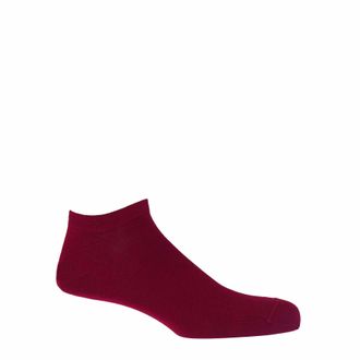 Peper Harow Classic Mens Trainer Socks - Burgundy