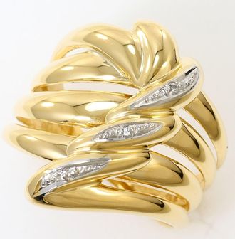 C&A Platinum Yellow Gold Yellow Gold (18K) Platinum 900 Band Ring (Pre-Owned)