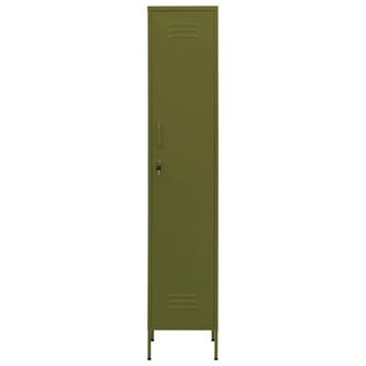 Berkfield Home Locker Cabinet Olive Green 35x46x180 cm Steel | Size: 35 x 46 x 180 cm