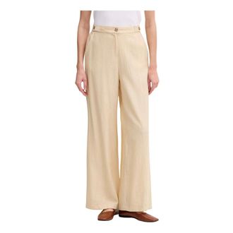 Gaud&igrave; Dames, Broeken, Beige, Maat: XS Viscose