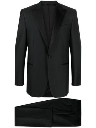Canali single-breasted wool suit - Black