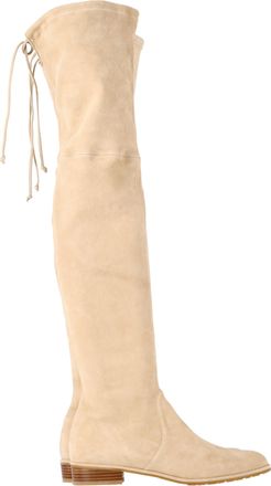 Stuart Weitzman Pre-owned Womens Lowland Over-The-Knee Boots in Beige Suede - Size 40.5 EU/IT
