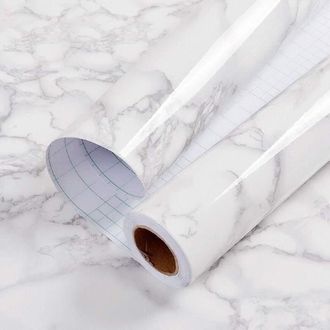OEM Papier Peint Adhesif Adhesif Mural Cuisine Effet Marbre &Eacute;pais Papier Imperm&eacute;able Amovible Rouleau Pour Armoire Meuble Bain 40cm X 3m