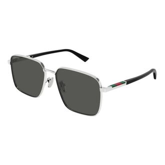 Gucci Gg 1965Sk Zonnebril - Heren - Zonnebrillen - Grijs - 55 MM - Accessoires