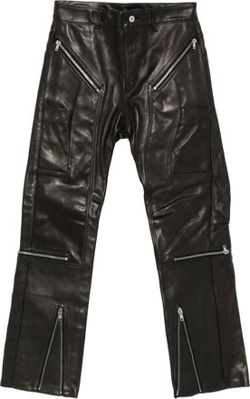 Rick Owens Giacca in pelle con zip - Nero