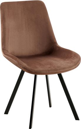 Clp Silla De Comedor Lewes De Terciopelo Marr&oacute;n