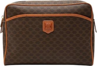 Celine Pre-owned Canvas Clutch - Dames - Vintage Clutch - Bruin - ONE Size - Leer - Vintage