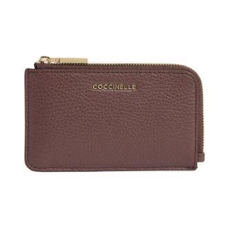 Coccinelle Accessoires, Dames, Paars, ONE Size, Katoen, Metallic Card Holder