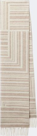 Joseph Ayla fringed jacquard wool and cashmere scarf