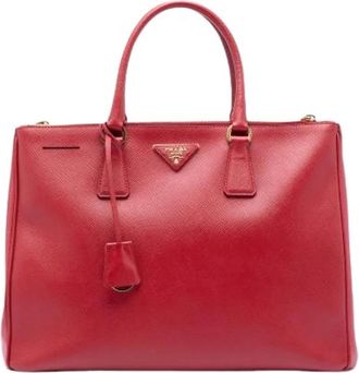Prada Pre-owned Handbags, female, Red, Size: ONE SIZE Pre-owned Vintage Leather Handbag