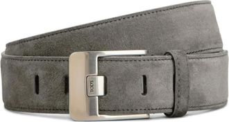 Tod's suede belt - men - Calf Suede - 95 - Grey