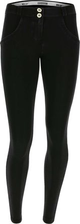 Freddy Leggings FREDDY Leggings WRUP4RC002ORG, Damen, Gr. XL, EURO, schwarz (schwarz jeans, schwarz seams), Obermaterial: 84% Baumwolle CO. 16% Elasthan EL.,