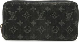 Louis Vuitton Pre-owned Long Wallet (Bi-fold) - Dames - Vintage Accessoires - Zwart - ONE Size - Denim - Vintage