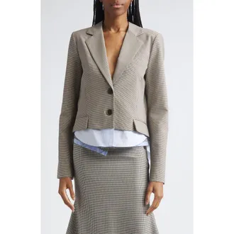 Monse Crop Back Cascade Jacket in Brown Multi at Nordstrom, Size 8
