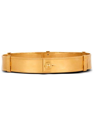 Balmain jeans-effect belt - women - Brass - One Size - Gold