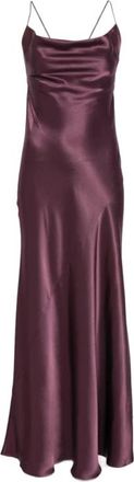 Pinko Farro Dress - Dames - Avondkleed - Paars - L - Satijn - Kleedjes