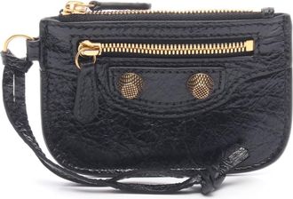 Balenciaga Black Leather Coin Purse/Coin Case (Pre-Owned)