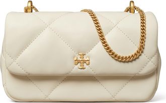 Tory Burch Kira Mini Diamond Quilted Leather Crossbody Bag in Warm White at Nordstrom