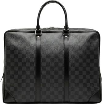 Louis Vuitton Pre-owned Handbags, female, Black, Size: ONE SIZE Pre-owned Porte-Documents Voyage