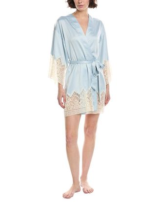 Flora Nikrooz Charmeuse Kimono With Lace