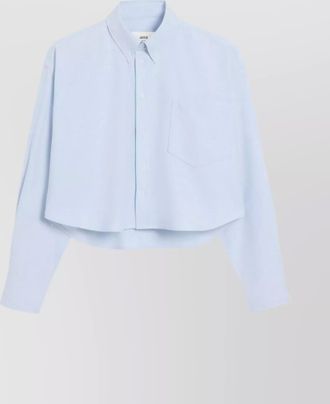 Ami cropped cotton shirt